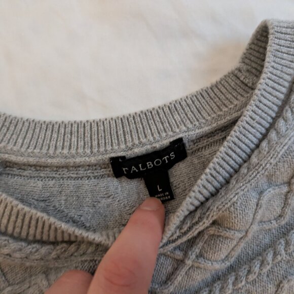 L Talbots gray sweater - Picture 3 of 6